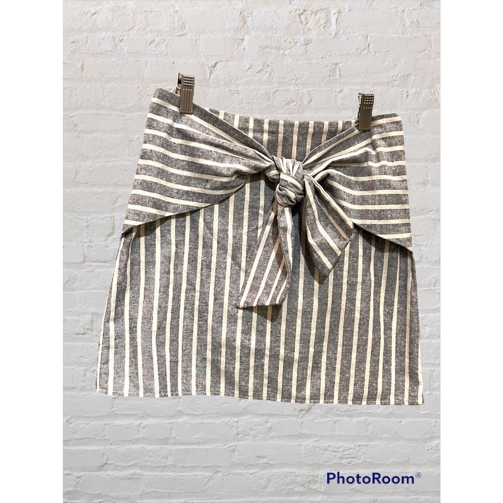 Altar'd State Striped Tie Front Mini Skirt Women's Small